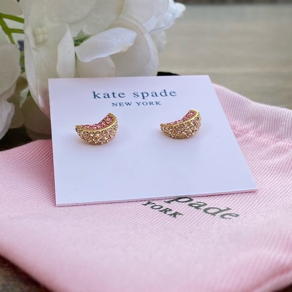 NWT KATE SPADE ♠️ FRUIT SALAD PAVE GRAPEFRUIT STUD EARRINGS - Picture 6 of 9